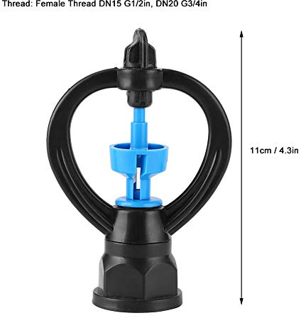 BRRNOO Têtes d'arrosage Basse Pression, Arroseur Basse Pression Tête d'arrosage Rotative Goutteurs ' 10 Pièces Buse de Pulvérisation 'Irrigation de Pelouse en Plastique à Filetage Femelle pour