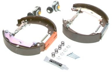 Bosch KS154 Kit Super Pro - Rear drum brake kit - 1 pre-assembled set, 2 wheel brake cylinders, 4 brake shoes