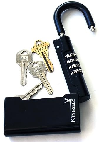 Kingsley - Caja de seguridad para llaves modelo Guard-a-a-key, color negro