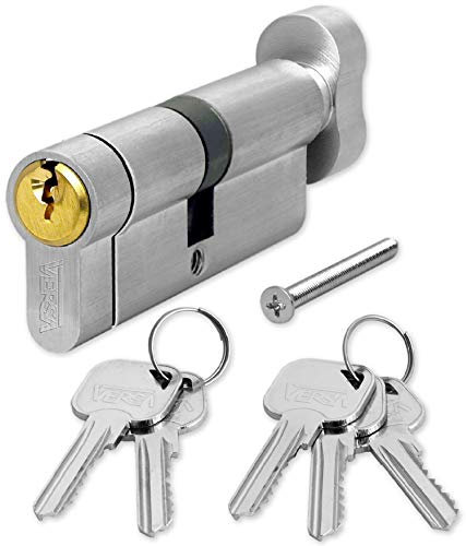 VERSA Dual Finish Euro Cylinder Lock Barrel Thumb Turn ( 35mm(T) X 35mm)
