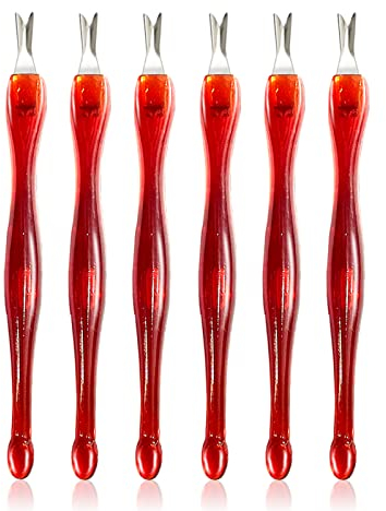 24 Pièces Coupe Cuticule Ongle Forme en V Fourche à Peaux Mortes Coupe Peau Coupe Cuticules Manucure Cuticle Remover Trimmer Pédicure pour Le Soin Professionnel Des Ongles Des Doigts et Des Orteils