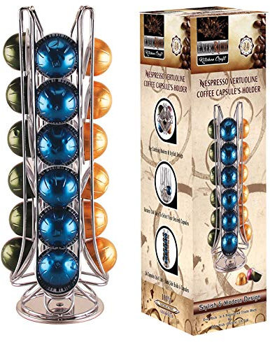 Ever Rich ® 24/36 Pcs Coffee Capsule Holder Compatible with Nespresso VertuoLine Coffee Capsules (24)