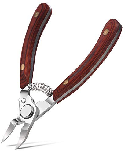 FERYES Toenail Clippers, Toenail Scissors, Stainless Steel Nail Cutters, Sharp Curved Nippers for Thick Nails/Toenails, Ingrown Toenails, Safety Cover Included