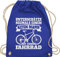 Shirtracer Turnbeutel Rucksack - Bekleidung Radsport - Unterschätze niemals einen alten Mann mit einem Fahrrad - weiß - Unisize - Royalblau - beutel baumwolle geschenkidee für fahrradfahrer bike