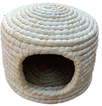 Nidos para PáJaros Nido de pájaros de Paja ecológica, avión de Invierno cálido, Lugar de reproducción para Loros y Palomas, 35x25cm