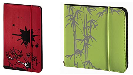 Hama CD Tasche Up to Fashion (für 48 Discs, CD/DVD/Blu-ray/Hörbücher, Mappe zur Aufbewahrung, platzsparend für Auto und Zuhause) Rot & Up to Fashion Nylontasche für CD-/DVD bis 24 CD/DVD grün
