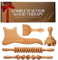 Edicare, Massage Holz, Maderotherapie, Kit 5 Stück or Massageroller, Anti Cellulite, Vorstand, Becher, Rücken, Beine, Muskulär, Körper, Ästhetik (Set 5 Stück)