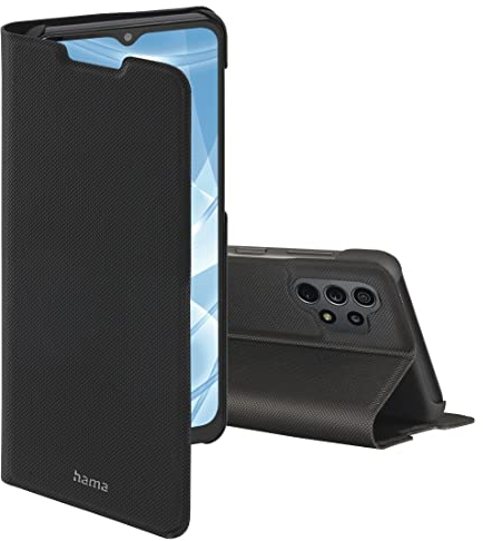 Hama Handytasche für Samsung Galaxy A13 4G „Slim Pro“ (Schutzhülle mit Geldbörse 2X Kartenfach, klappbare Samsung A13 Hülle mit Magnetverschluss und Standfunktion) schwarz
