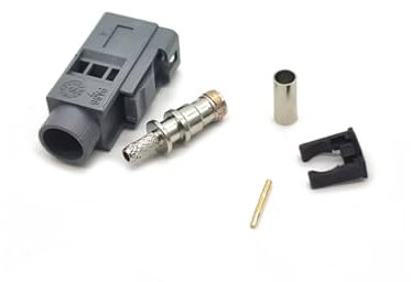 Fakra Cavo Auto Testa G Grigio Femminile Crimp Solder Connettore per Cavo RG316 RG174