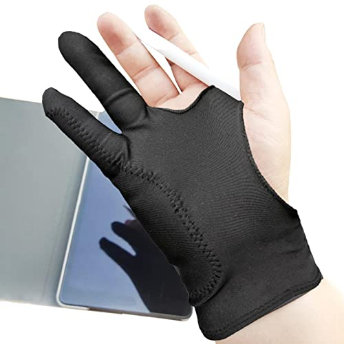 Facynde Artist Glove Elastisch Handschuh Zwei Finger-Handschuhe Zum Skizzieren, Färben, Malen Und Digitale Zeichnung Auf Grafik-Tablets