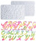 Nifocc Moldes de resina del alfabeto hacia atrás, molde de fundición de joyas, molde de silicona moldes resina fundición letras colgante epoxi, molde fundición cristal, con agujeros para manualidades