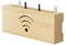XINBALOVE WiFi Router Aufbewahrungsbox Router Verstecken Wandregal Massivholz Netzteil Licht Cat Plug Row Hub Board Finishing Aufbewahrungsbox- Log Color||30cm