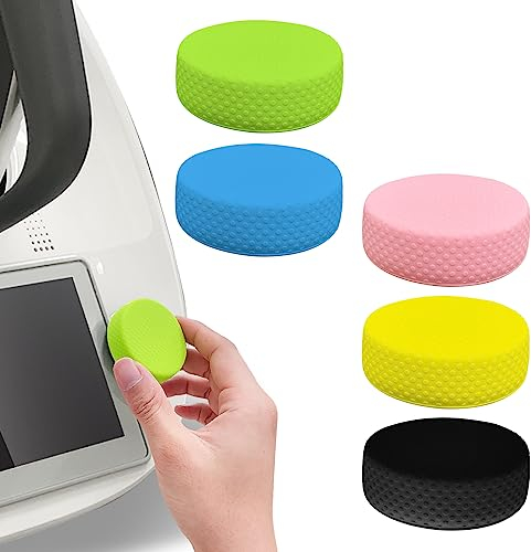 UTEFIF 5Stück Silikonhülle kompatibel mit Thermomix TM6 Schalter,Silikonschutzhülle mit hochwertigem für TM6 Küchenmaschinen Schalter Schutz und Dekor,Farbe:grün