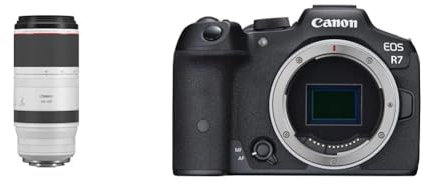 Canon Objectif RF 100-500mm F4.5-7.1L is USM Noir & EOS R7 Appareil Photo Hybride Noir