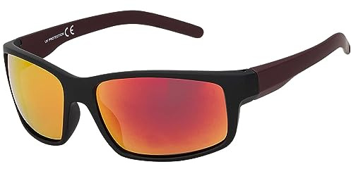 BEZLIT Polarisierte Sport Sonnenbrille Unisex – UV400 Schutz, Spiegelgläser Farbverlauf, Kunststoffgestell, für Damen & Herren Kinder