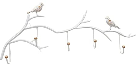 Yatlouba Ast Vogel Wandhaken | Moderner Platzsparender Kleiderbügel für die Wand, Eingangsbereich für Mäntel, Schals aus Eisen mit 1 J-förmigem Haken, max. 15 kg