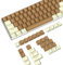 ABS Keycaps 104 Tasten, OEM Profil Double-Shot Tastenset für Gaming Tastatur, ANSI Layout (US), für Cherry Gateron Kailh MX Schalter Mechanische Tastatur, Kaffee