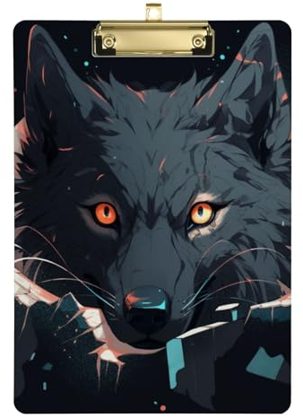 Ferocious Wild Wolf A Porte-bloc mural cassé en plastique pour étudiant