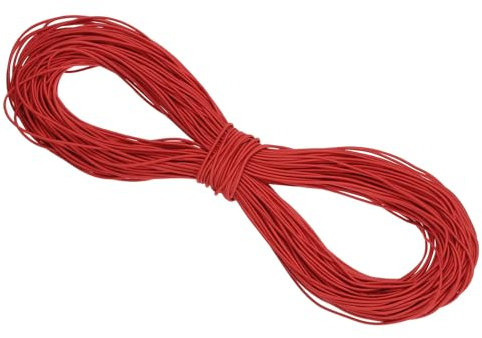 PATIKIL Corda Elastica Resistente da 109 Iarde (100m) con Diametro di 2mm, Colore Rosso, Ideale per Artigianato, Cucito Fai-Da-Te, Cinghie per Ganci da Campeggio e Fissaggio