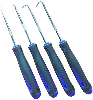 AUTOdidact77 Pick & Haken Set, O-Ring Werkzeug, 4-tlg., insb. zum Entfernen und (Wieder-) Anbringen von Dichtungen beim Fahrzeug-Ölservice