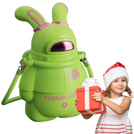 Yianyal Trinkflasche in Hasenform – Weltraumthema Thermobecher für kalte Getränke | Weltraumthema 316 Edelstahl Kaltgetränkebecher hohe Kapazität für Kinder