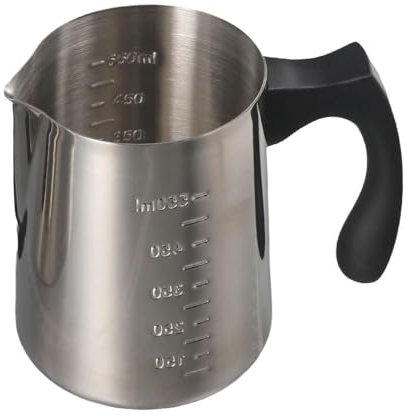 Benytro Stainless Steel Milk Frothing Jug Coffee Pitcher Frother Milk Foaming Espresso Cup Latte Art Coffeware 600/1000ML(600ml)