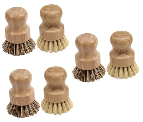 MAGICLULU Lot De 3 Brosses À Vaisselle Ergonomiques pour Casseroles Poêles Bols Nettoyage De La Vaisselle pour La Maison (2 Pièces X 3)