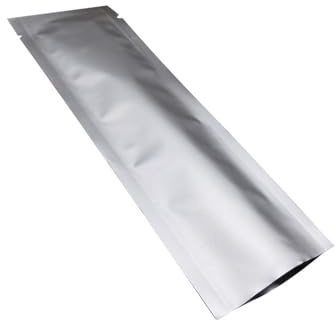 100 st Mylar värmeförseglade matförvaringspåsar vakuumpåsar för provtagning, Mylar termiska tätningspåsar för , luktbeständig förpackning, 5 x 18 cm