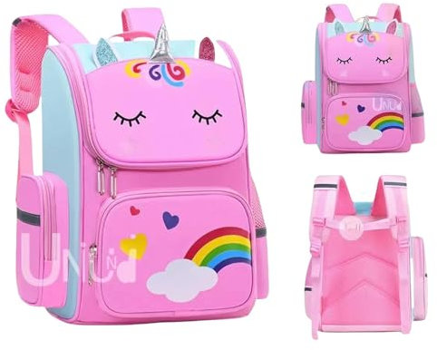 YLXCKGS Schulrucksack Kinder Schultasche Schultertasche Kleine Monster Rucksack Jungen Und Mädchen Große Kapazität Multi-Fach Öffnung-A