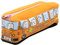 ieron Orange Kreatives Federmäppchen aus Canvas mit Reißverschluss und Katzenmotiv für Federmäppchen, Bürobedarf, Make-up-Tasche, Pinsel, Studenten-Organizer, Unisex-Geschenk