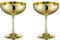 HOTENEAIRE Stainless Steel Martini Glasses Cocktail Coupe Glasses Wine Goblet Ice Cream Bowl Dessert Bowl Metal Champagne Glasses Set ice Cream Bowls for Home Kitchen Stainless Cup 270ml (Gold)
