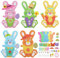 Hianjoo Ostern Basteln Kinder, Ostern Dekoration Moosgummi Sticker DIY Bastelset für Oster Geschenk Partyartikel, Osterhase Blasenaufkleber DIY Basteln für Osterdeko
