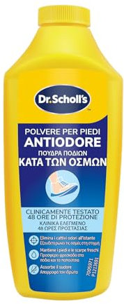 Dr. Scholl's Polvere Antiodore per i Piedi con Tecnologia Sweat Max, Mantiene Piedi e Scarpe Freschi e Asciutti, Riduce l'Umidità dei Piedi, Elimina e Protegge dagli Odori