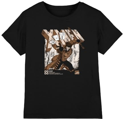 Marvel Boy's X-Men Gambit Info Unisex Kids T Shirt T-Shirt