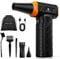 K&F Concept Long-Lasting Compressed Air Duster, 8000mAh-150min Endurance | 150000RPM | LED Light | 3 Gear Adjustable | Rechargeable Brushless Motor for Computer, Keyboard, Car, Home, Outdoor