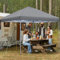Aufun Faltpavillon 3x3m, Pop-Up Klicksystem Pavillon, Wasserdicht Stabil UV-Schutz Outdoor Partyzelt Höhenverstellbar Gartenpavillon Gartenzelt Partyzelt Klappbar inkl. Tragetasche,Grau