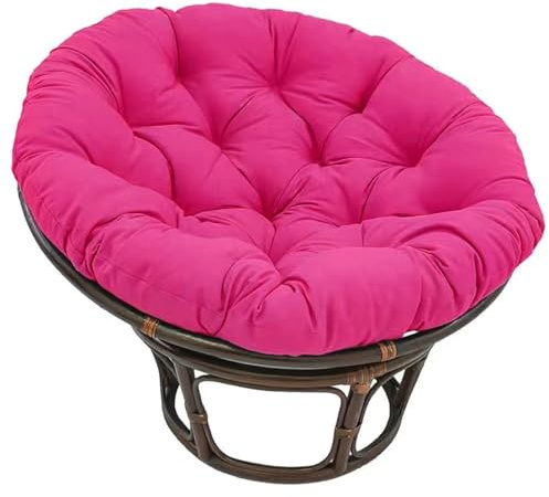 FYCYGG Papasan Sitzkissen für Hängesessel, Rund Papasan Sessel, Bequem Weich Sitzkissen, Hängesessel Kissen für Korbsessel, Garten(Pink,50cmx50cm)