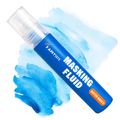 7 Artists Masking Fluid Gel 30 ml – für Aquarell und Watercolour Techniken | Aquarell Maskiergummi Flüssig | Maskierflüssigkeit und Rubbelkrepp für präzises Abdecken bei Aquarellmalerei