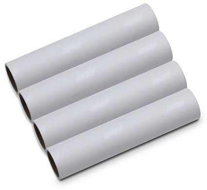 Swan Elevate 4 Pack of Strong Adhesive Lint Roller Strip Refills for SWFC2002WHTN Handheld Lint Roller, 220 Sheets Per Pack, 55 Strips Per Roll, White