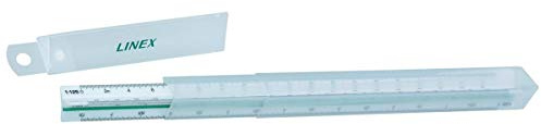Linex A370P T-Lineal 70 cm, 5 cm breit, Anreißlehre, senkrechte Kante, T-förmiges transparentes Lineal