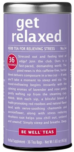 The Republic of Tea - Get Relaxed No.14 Tea for Relieving Stress Tea, 36-Count