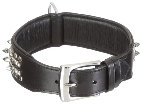 Nobby Leder Halsband DELGADO, schwarz 60 cm (54-59 cm), 50 mm, 1 Stück