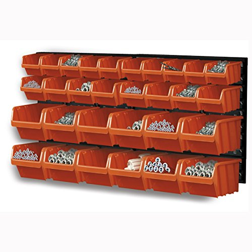 Wall Mounted Storage Board Set For Garage DIY Tools Organiser Rack 30PCS Bins Containers