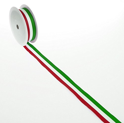 Nationalband Italien + NRW-Band - grün, weiß, rot - 25 mm x 25 m - 2436