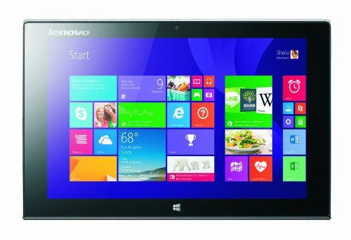 Lenovo Miix-2-10 Convertible Tablet 10.1-inch Full HD IPS (Quad Core Z3745 1.33GHz, 2GB, 64GB EMMC, Wi-Fi, BT 4.0, Office Home and Student 2013, x2 Cameras, Keyboard Dock, Windows 8.1) - Silver