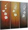 Wieco Art - Modern Contemporary Flowers Artwork Decorative 3 Panels 100% Hand Painted Abstract Floral Oil Paintings on Canvas Wall Art Décor for Living Room Bedroom Home Decorations