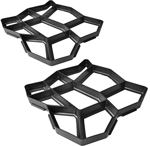 Set 2 moldes de pavimento para el jardín, 42 x 42 x 4 cm