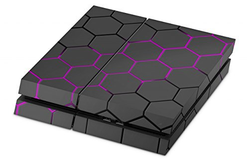 Skins4u Aufkleber Premium Folie PS4 Skin kompatibel mit Sony Playstation 4 EXO Violett