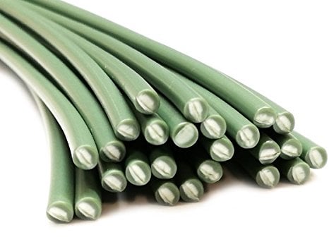 Plastique baguettes de soudure PE-HD Vert (RAL6011) 4mm Ronde 25 Barres HDPE