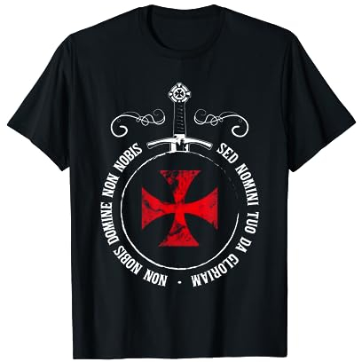 Tempelritter Motto Templer Kreuz und Schwert Geschenk Ritter T-Shirt